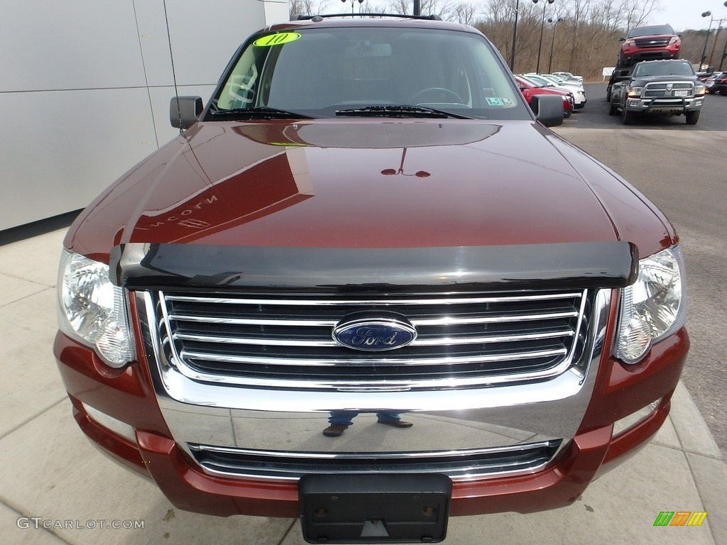 2010 Explorer XLT 4x4 - Dark Copper Metallic / Black photo #8