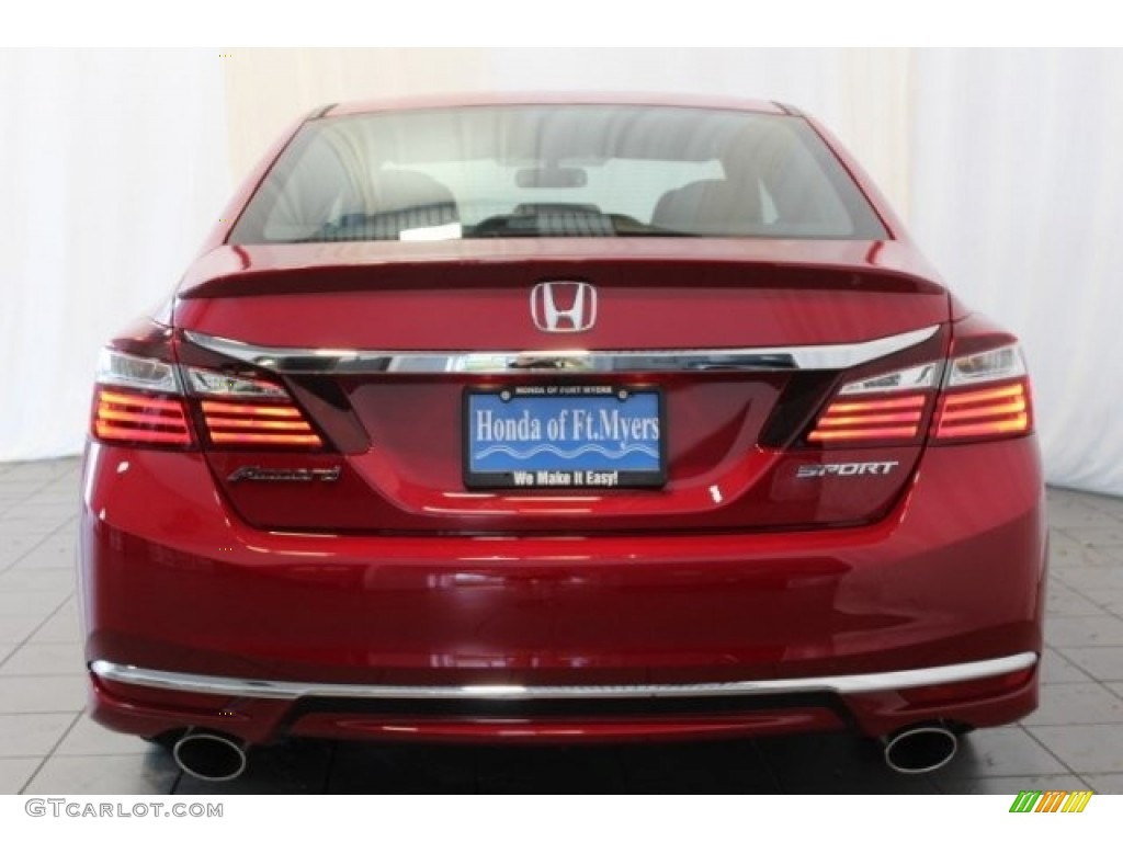 2016 Accord Sport Sedan - San Marino Red / Black photo #5