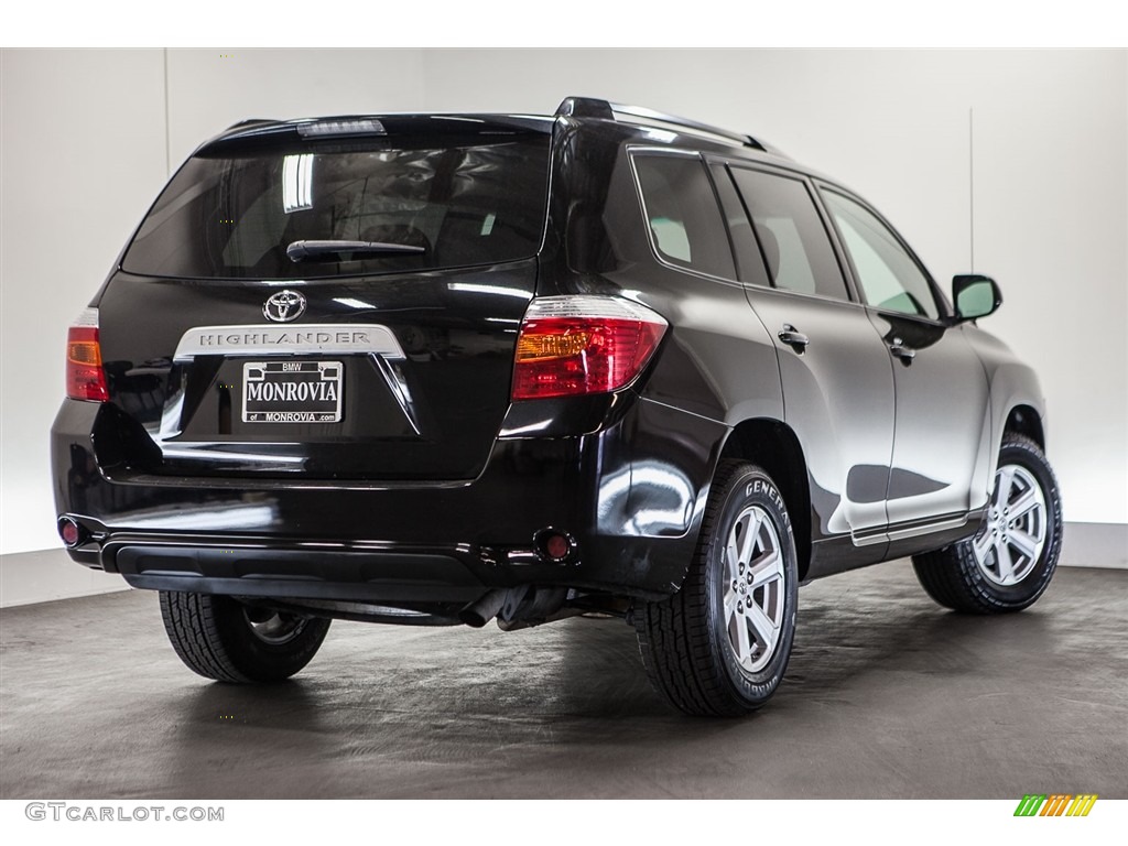 2010 Highlander  - Black / Sand Beige photo #14