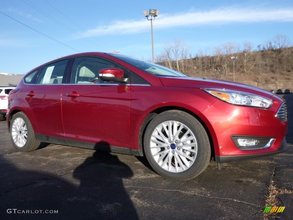 2016 Focus Titanium Hatch - Ruby Red / Charcoal Black photo #1