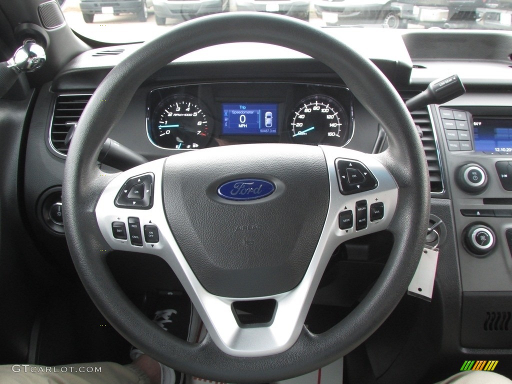 2014 Ford Taurus Police Special SVC Charcoal Black Steering Wheel Photo #111180931