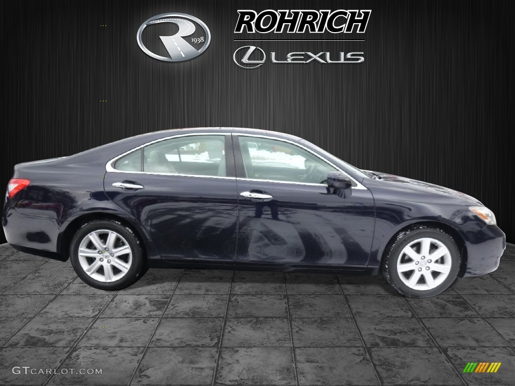 2008 ES 350 - Black Sapphire Pearl / Light Gray photo #2