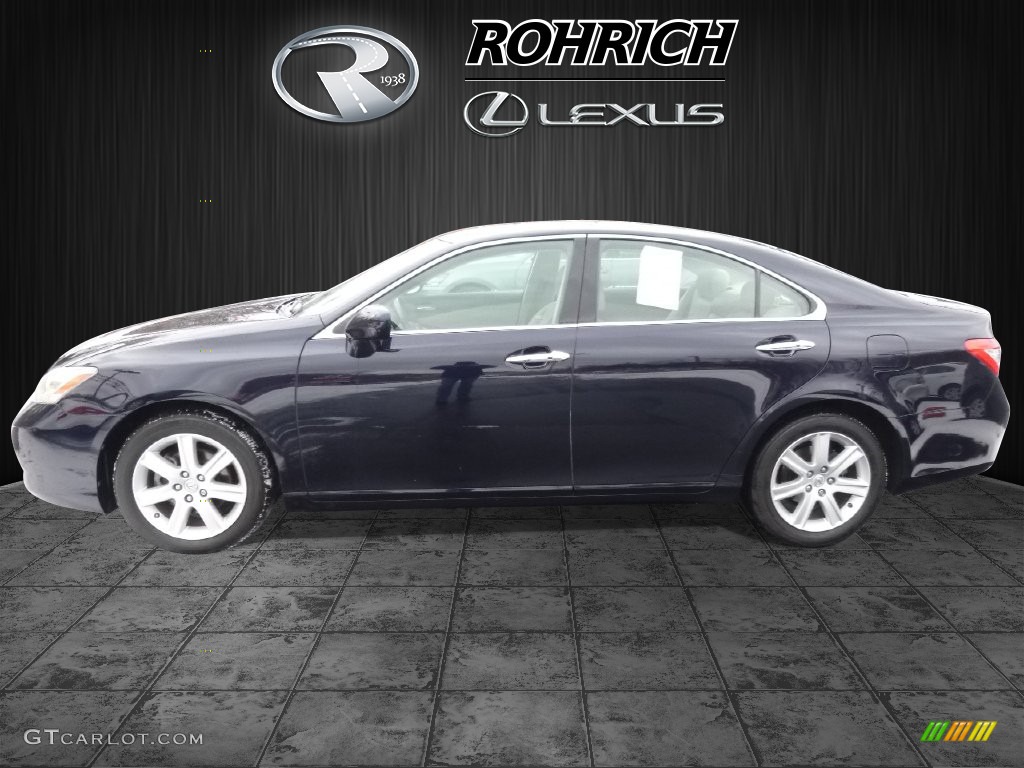 2008 ES 350 - Black Sapphire Pearl / Light Gray photo #4