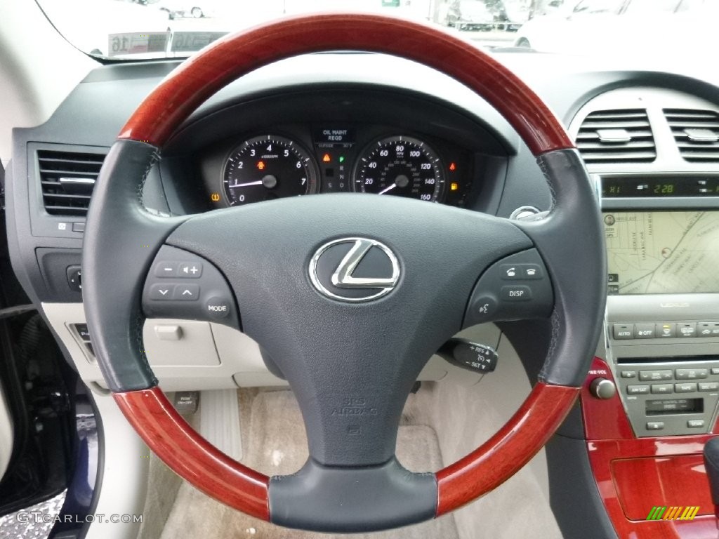 2008 ES 350 - Black Sapphire Pearl / Light Gray photo #20