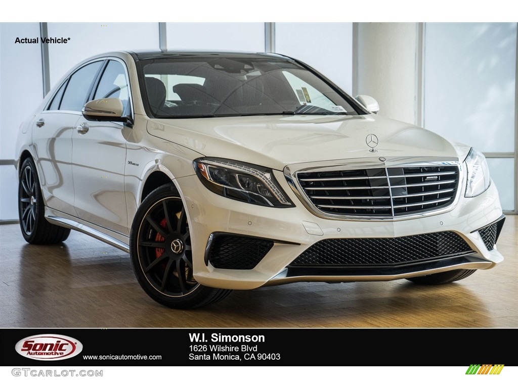 2016 S 63 AMG 4Matic Sedan - designo Diamond White Metallic / Black photo #1