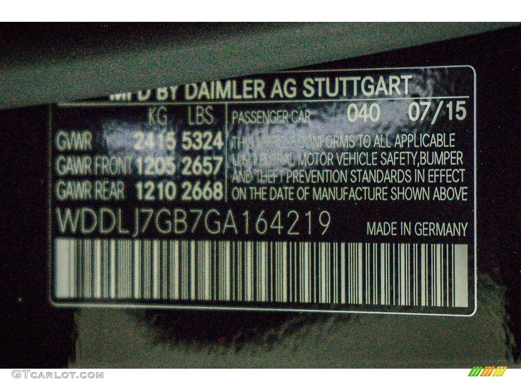 2016 CLS Color Code 040 for Black Photo #111188153