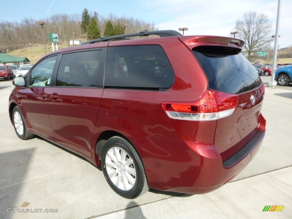 2013 Sienna LE AWD - Salsa Red Pearl / Bisque photo #10