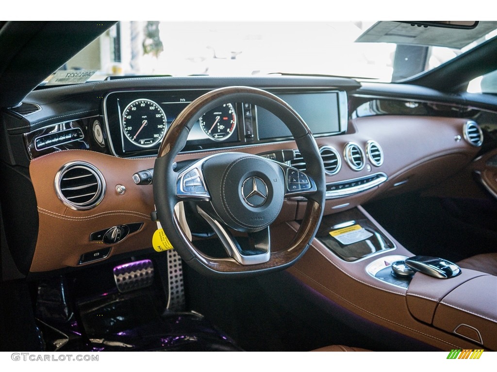2016 Mercedes-Benz S 550 4Matic Coupe designo Saddle Brown/Black Dashboard Photo #111189125