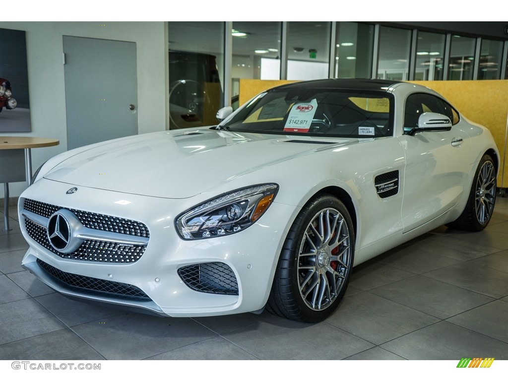 designo Diamond White Metallic 2016 Mercedes-Benz AMG GT S Coupe Exterior Photo #111190214