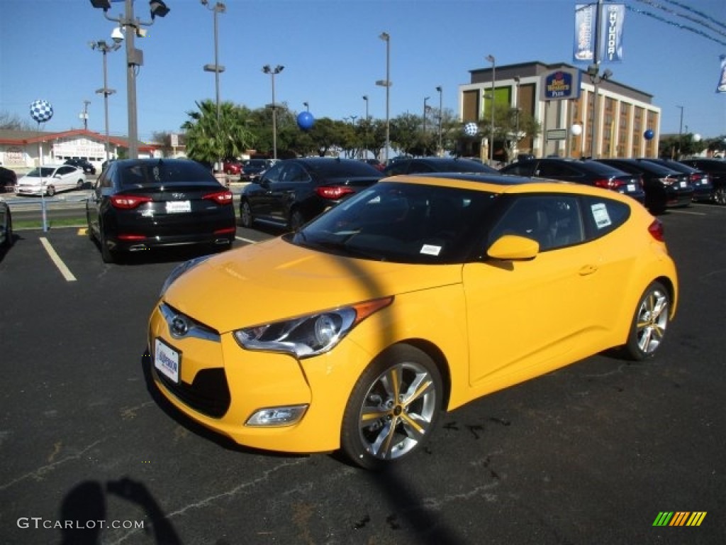 2016 Veloster  - 26.2 Yellow / Black/Yellow photo #3