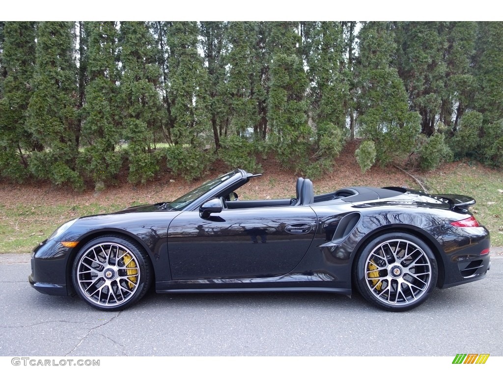 Jet Black Metallic 2015 Porsche 911 Turbo S Cabriolet Exterior Photo #111194669