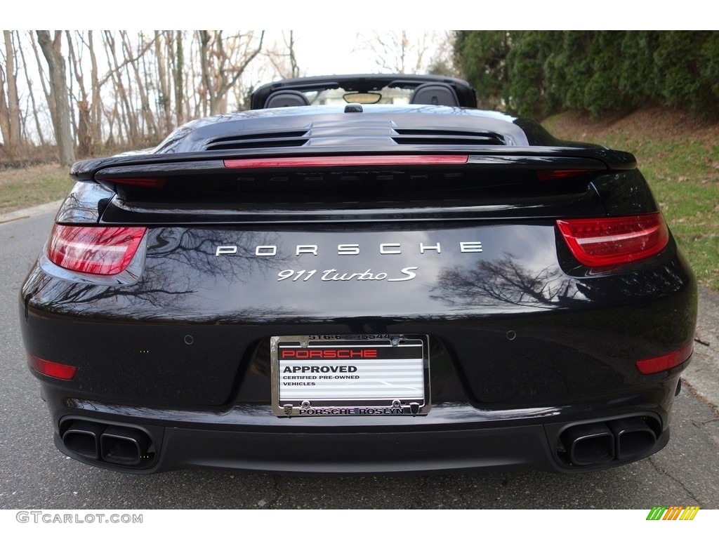 2015 911 Turbo S Cabriolet - Jet Black Metallic / Black photo #5