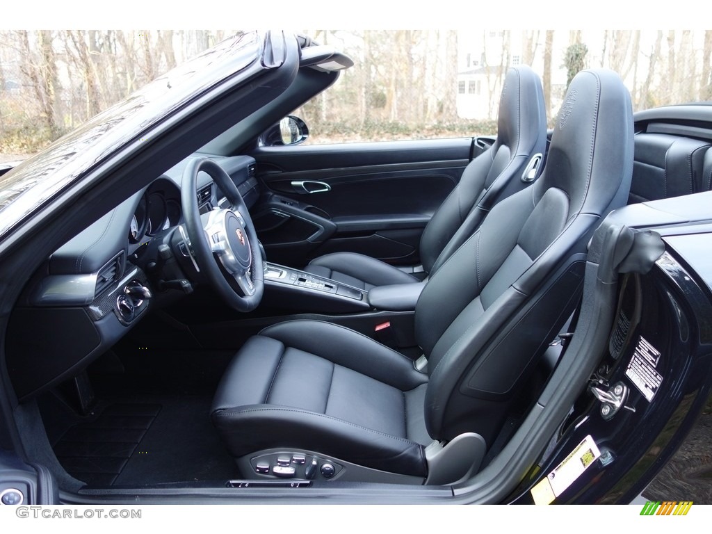 2015 911 Turbo S Cabriolet - Jet Black Metallic / Black photo #13