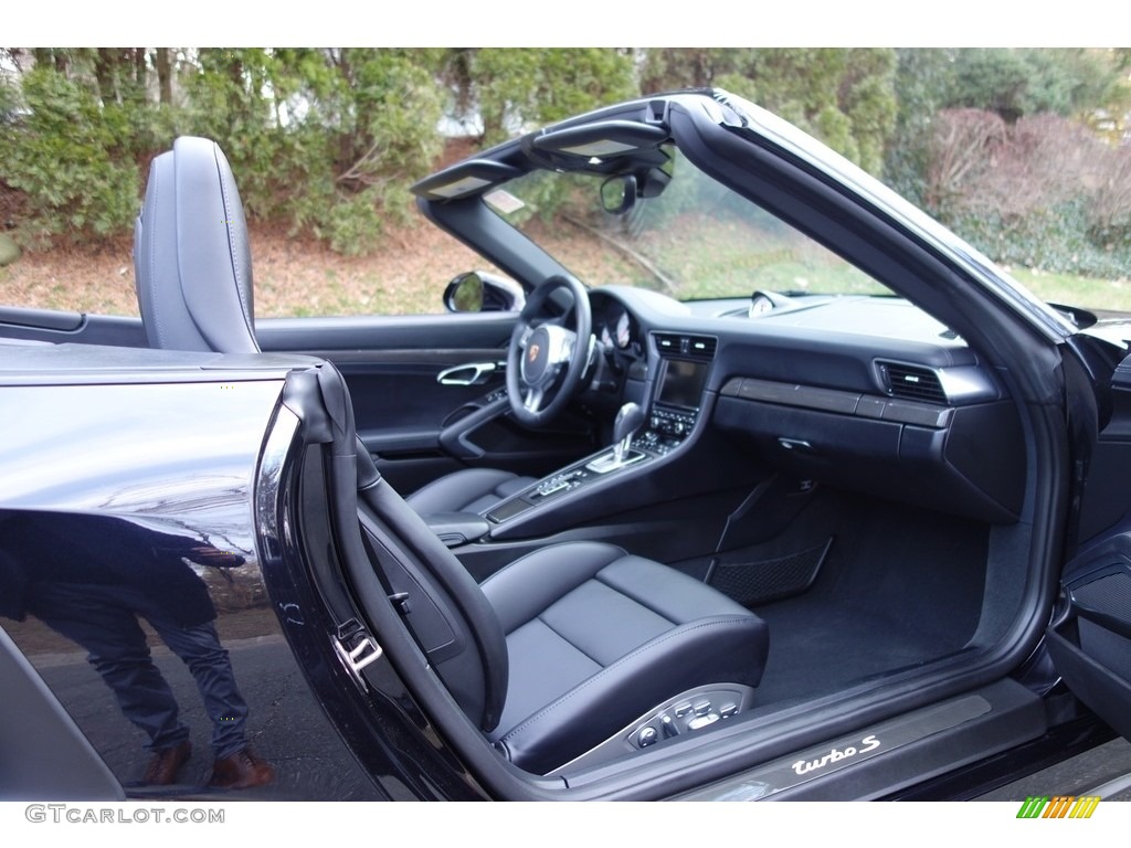 2015 911 Turbo S Cabriolet - Jet Black Metallic / Black photo #14