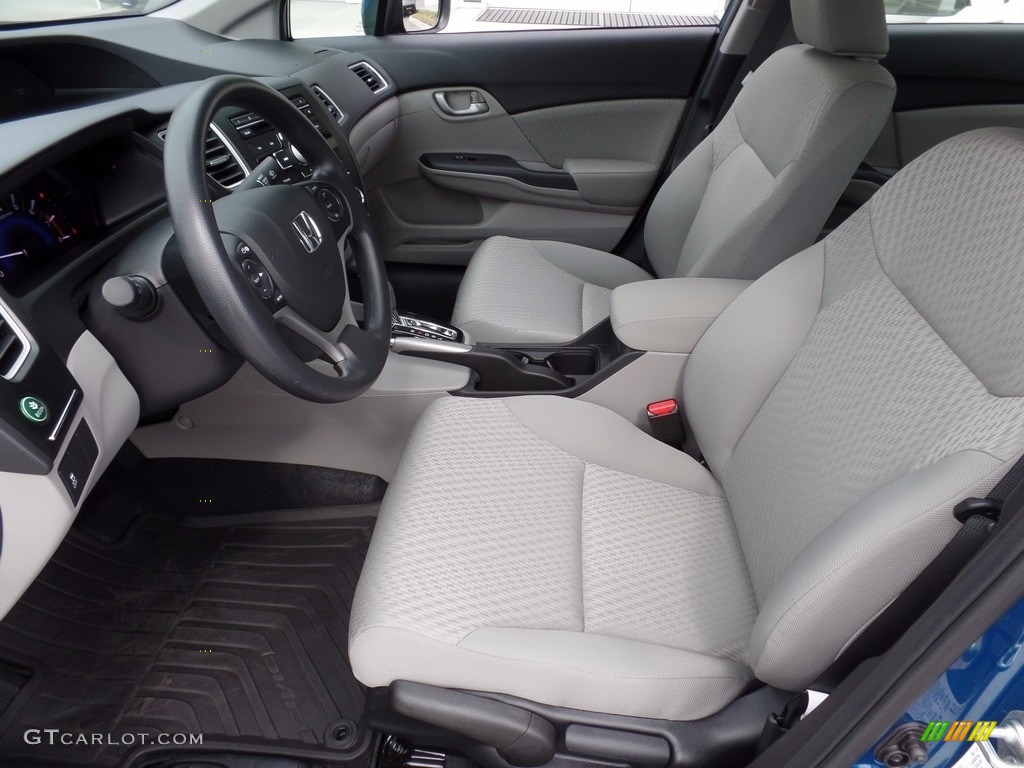 2015 Civic LX Sedan - Dyno Blue Pearl / Gray photo #10