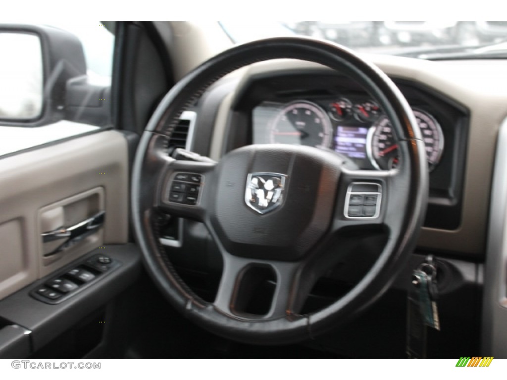 2012 Ram 1500 Big Horn Crew Cab 4x4 - Bright Silver Metallic / Dark Slate Gray/Medium Graystone photo #10