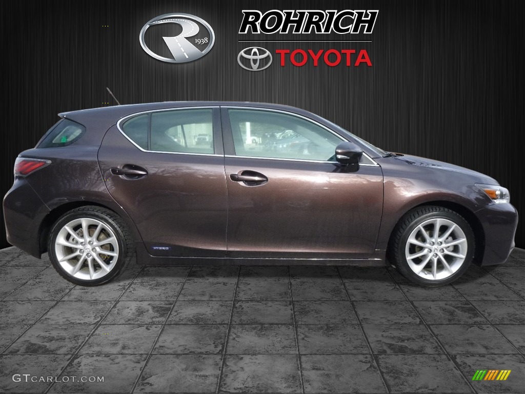 2012 CT 200h Hybrid Premium - Fire Agate Pearl / Black photo #2