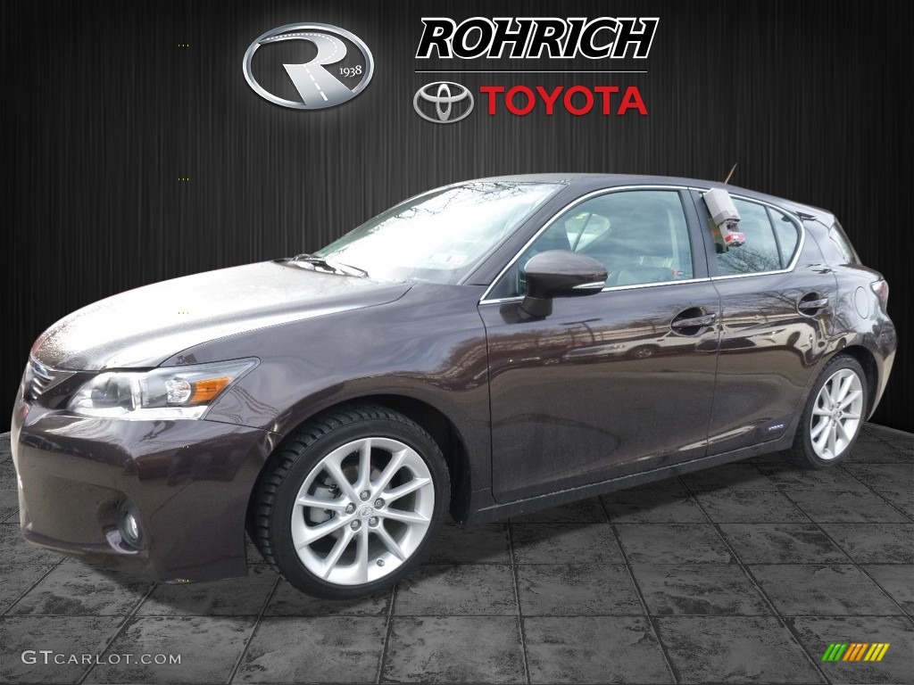 2012 CT 200h Hybrid Premium - Fire Agate Pearl / Black photo #3