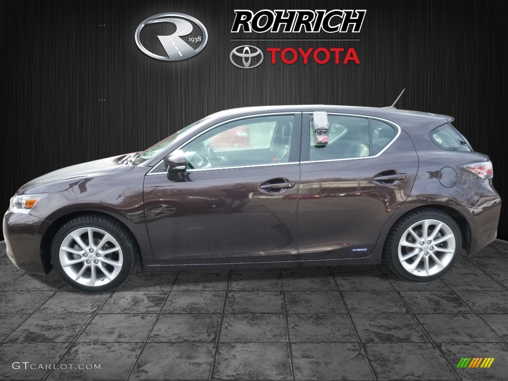 2012 CT 200h Hybrid Premium - Fire Agate Pearl / Black photo #4