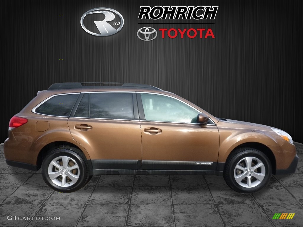 2013 Outback 2.5i Limited - Caramel Bronze Pearl / Off Black Leather photo #2