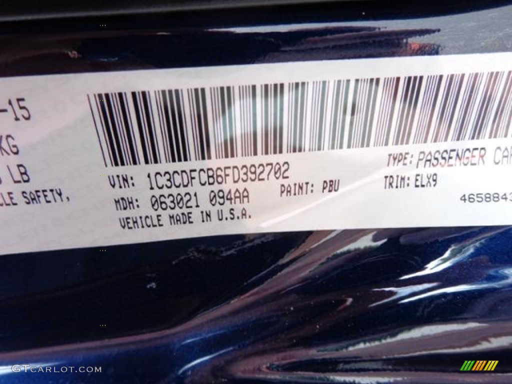 2015 Dart Limited - True Blue Pearl / Black photo #27