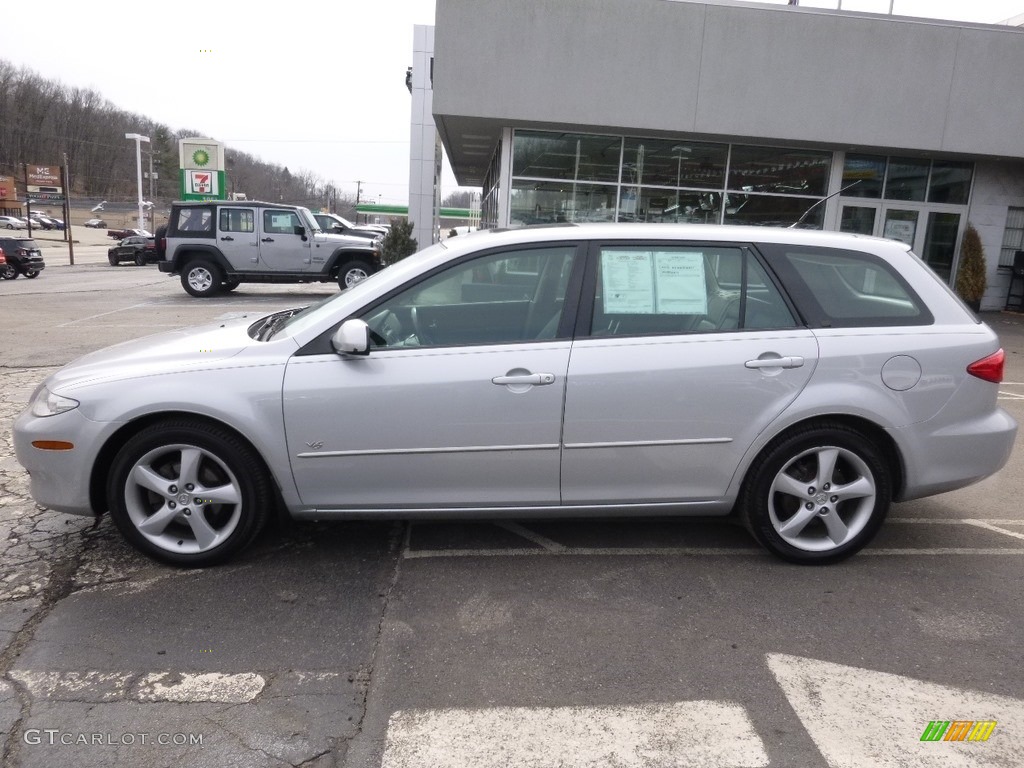 2004 MAZDA6 s Sport Wagon - Glacier Silver Metallic / Gray photo #2