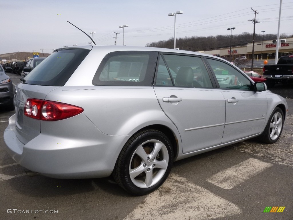 2004 MAZDA6 s Sport Wagon - Glacier Silver Metallic / Gray photo #5