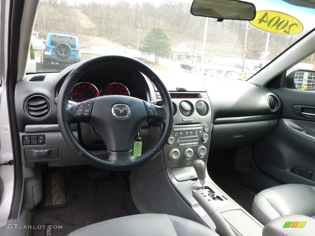 2004 MAZDA6 s Sport Wagon - Glacier Silver Metallic / Gray photo #11