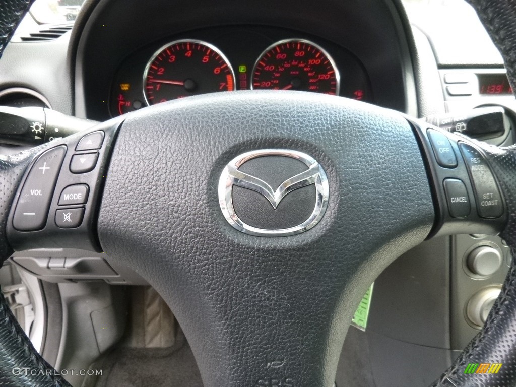 2004 MAZDA6 s Sport Wagon - Glacier Silver Metallic / Gray photo #17