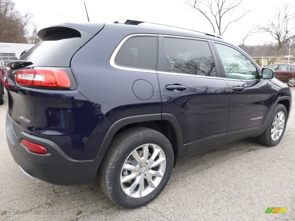 2016 Cherokee Limited 4x4 - True Blue Pearl / Black/Light Frost Beige photo #5