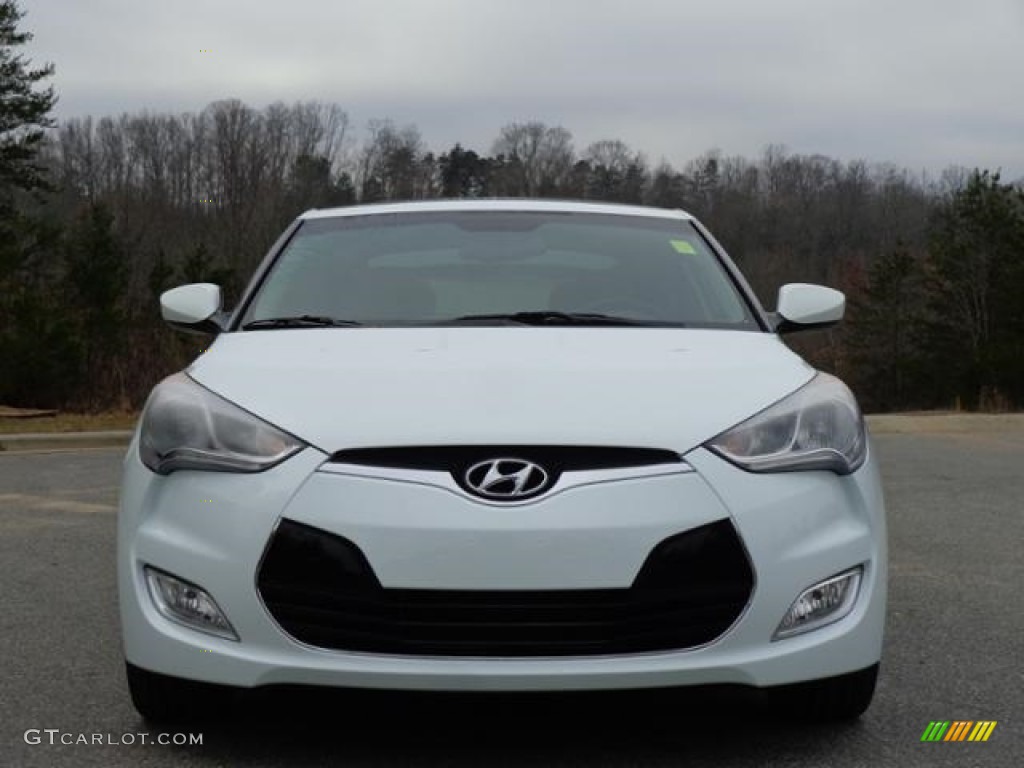 2012 Veloster  - Century White / Black/Red photo #3