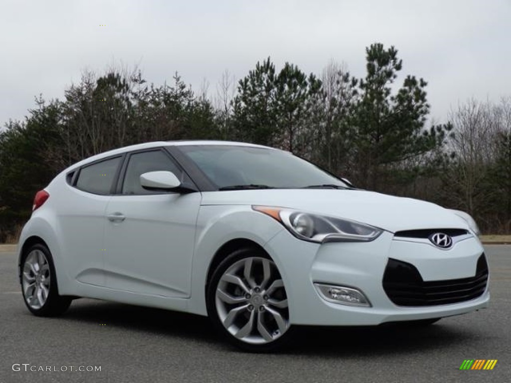 2012 Veloster  - Century White / Black/Red photo #4