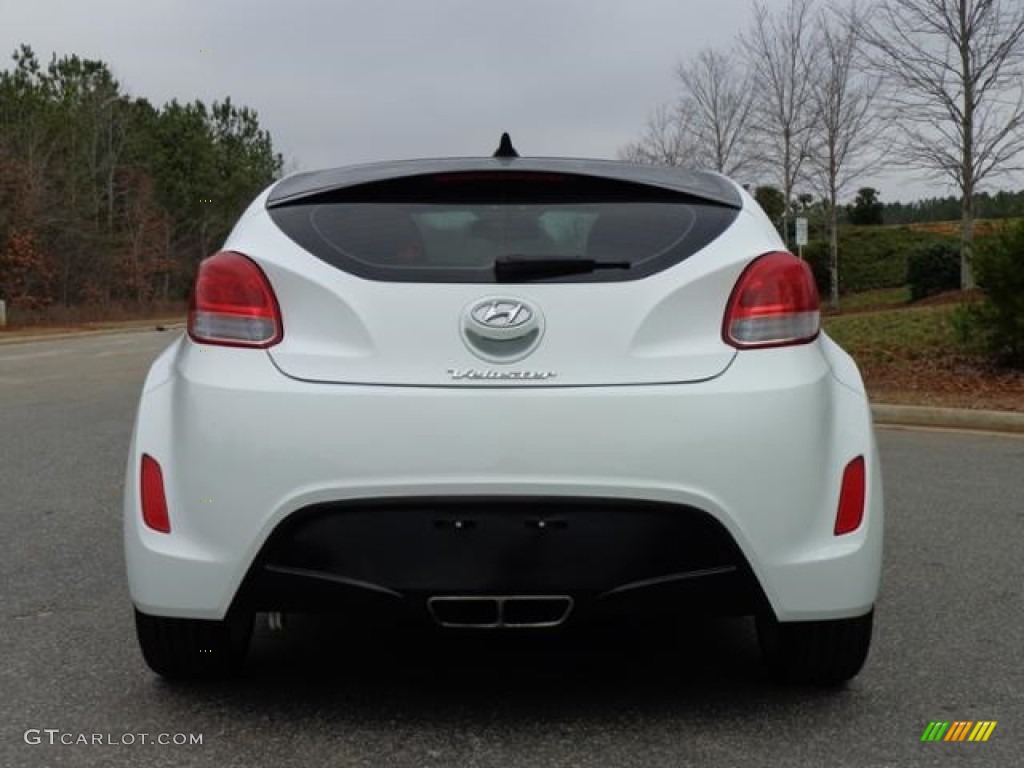 2012 Veloster  - Century White / Black/Red photo #6