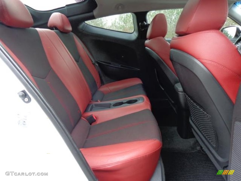 2012 Veloster  - Century White / Black/Red photo #20