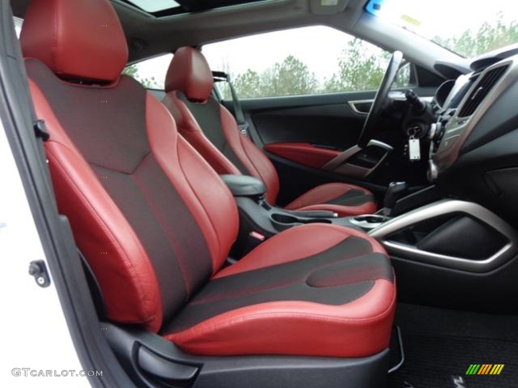 2012 Veloster  - Century White / Black/Red photo #21