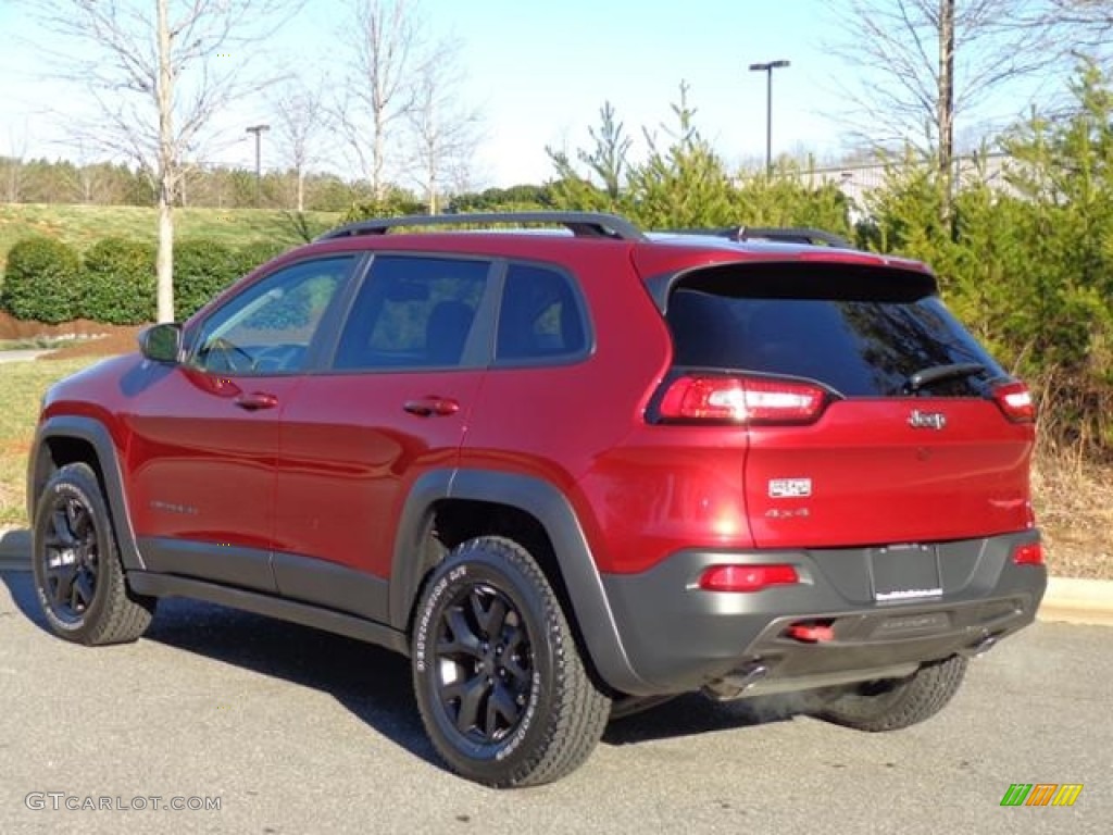 2016 Cherokee Trailhawk 4x4 - Deep Cherry Red Crystal Pearl / Black photo #5