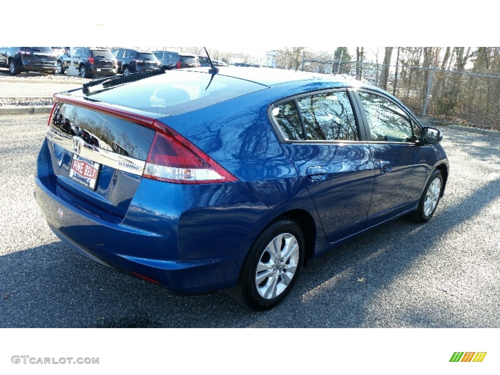 2013 Insight EX Hybrid - Mediterranean Blue Metallic / Gray photo #7