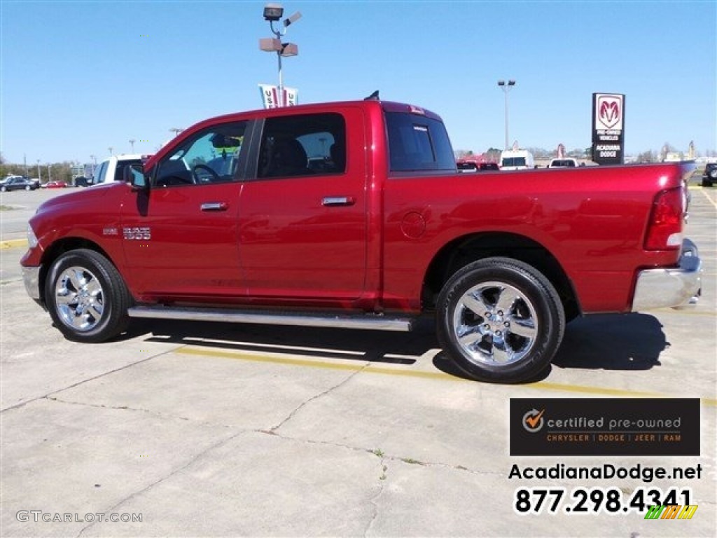 2014 1500 SLT Crew Cab 4x4 - Deep Cherry Red Crystal Pearl / Black/Diesel Gray photo #4