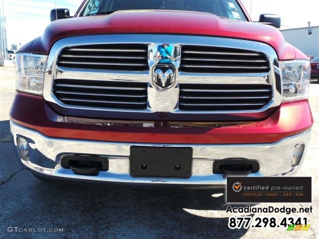 2014 1500 SLT Crew Cab 4x4 - Deep Cherry Red Crystal Pearl / Black/Diesel Gray photo #12