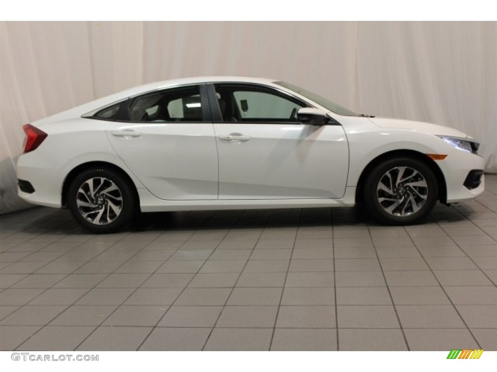White Orchid Pearl 2016 Honda Civic EX Sedan Exterior Photo #111227138