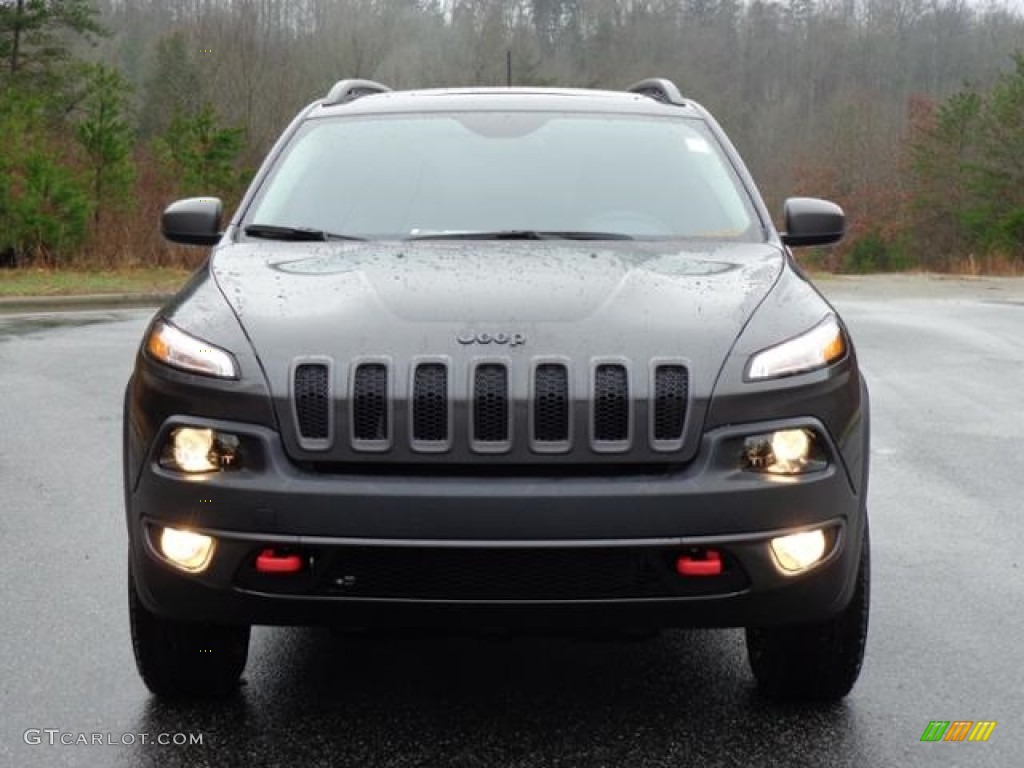 2016 Cherokee Trailhawk 4x4 - Granite Crystal Metallic / Black photo #3