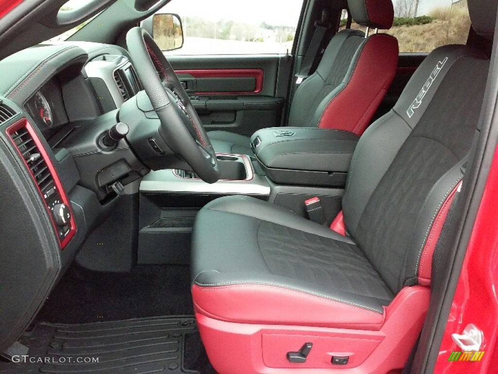 Rebel Theme Red/Black Interior 2016 Ram 1500 Rebel Crew Cab 4x4 Photo #111231113