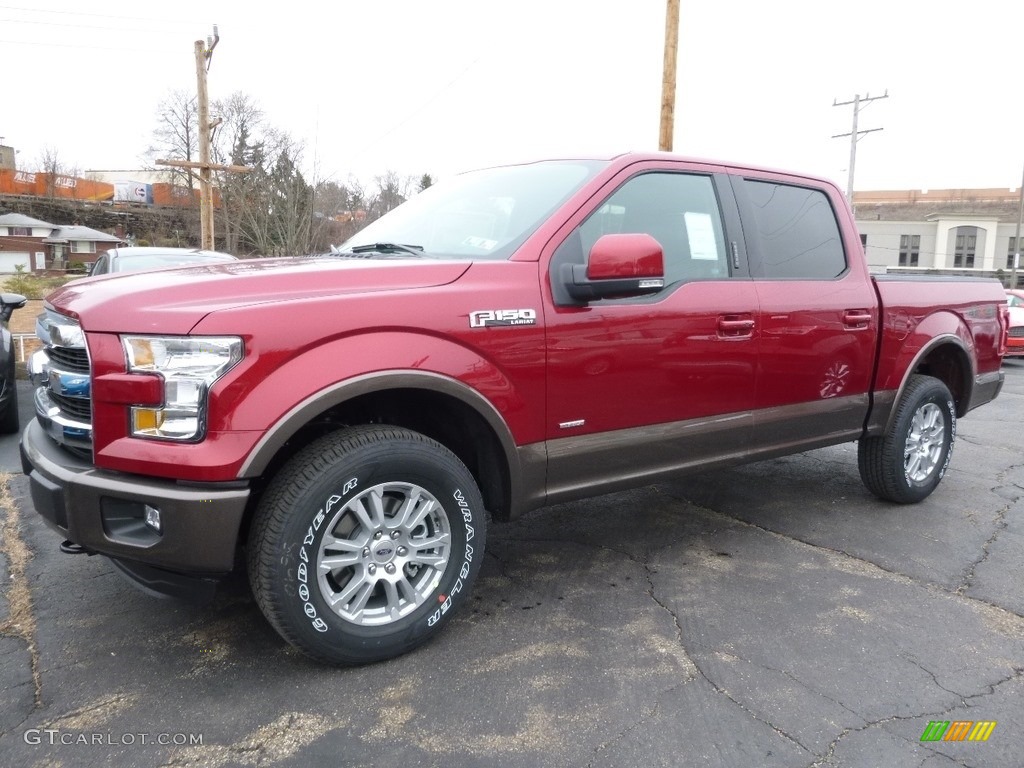 2016 F150 Lariat SuperCrew 4x4 - Ruby Red / Black photo #4