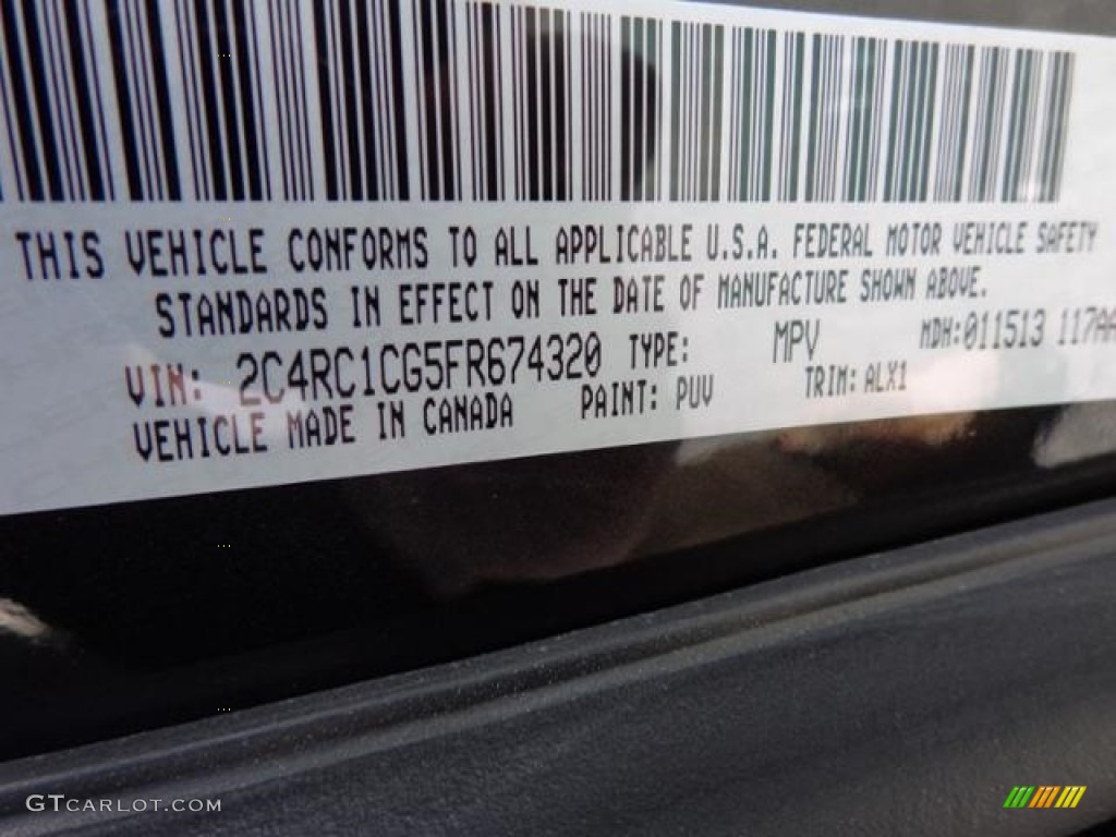 2015 Town & Country Touring-L - Mocha Java Pearl / Black/Light Graystone photo #30