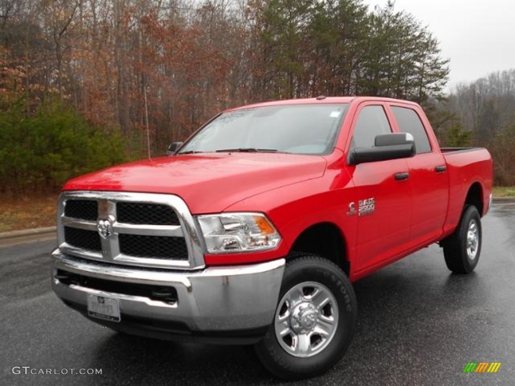 Flame Red 2016 Ram 2500 Tradesman Crew Cab 4x4 Exterior Photo #111236717