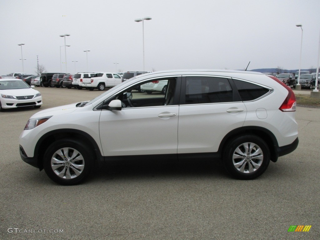 2014 CR-V EX-L AWD - White Diamond Pearl / Beige photo #4