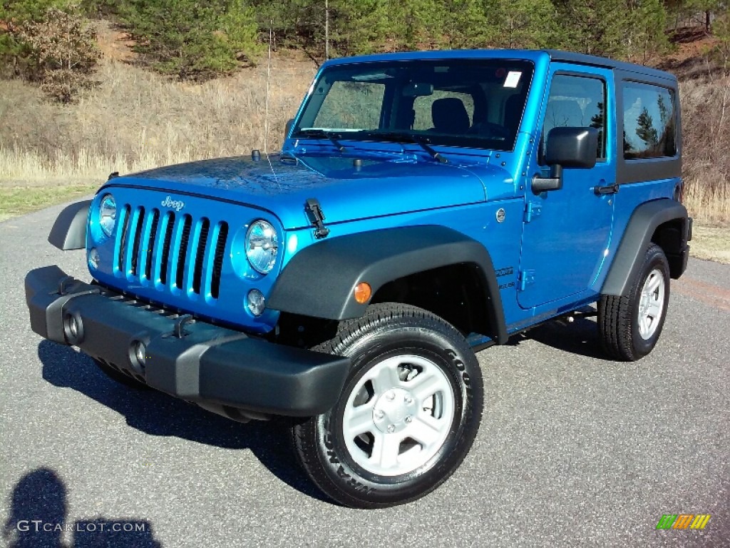 Hydro Blue Pearl 2016 Jeep Wrangler Sport Exterior Photo #111238406