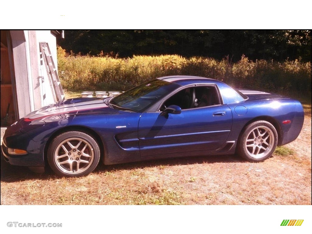 2004 Corvette Z06 - LeMans Blue Metallic / Black photo #2