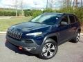 2016 True Blue Pearl Jeep Cherokee Trailhawk 4x4  photo #2