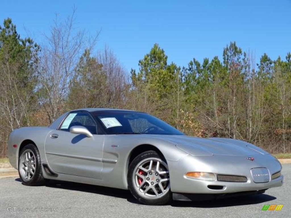 2004 Corvette Z06 - Machine Silver Metallic / Black photo #4